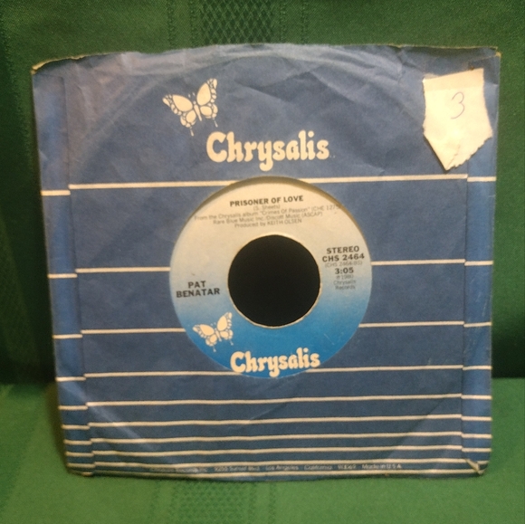 Other - Pat Benatar 45 rpm vinyl record ( HIT ME WITH YOUR BEST SHOT/ PRISONER OF LOVE